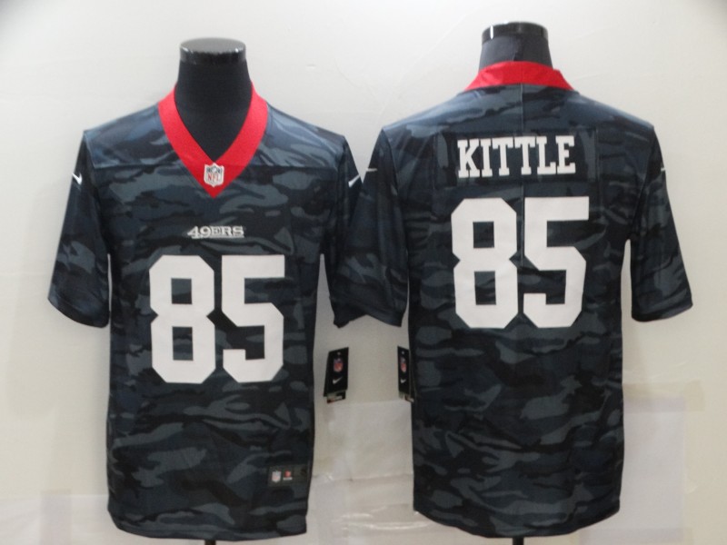 Men's San Francisco 49ers George Kittle #85 Gray Camouflage Jersey